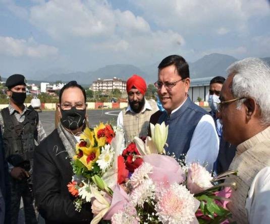 दो दिवसीय उत्तराखंड दौरे पर रहेंगे जेपी नड्डा, मुख्यमंत्री पुष्कर सिंह धामी, प्रदेश अध्यक्ष मदन कौशिक ने किया स्वागत