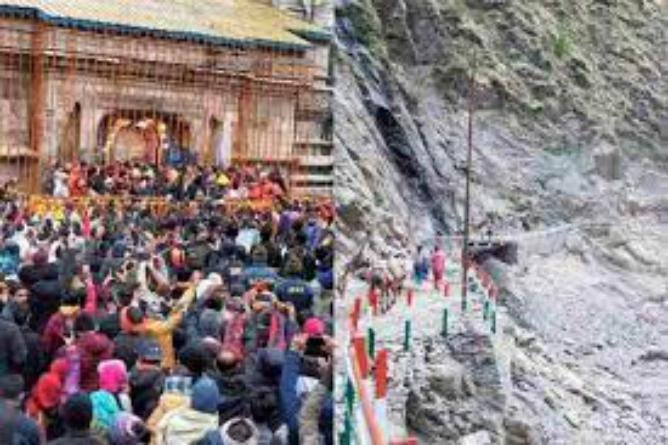 गौरीकुंड पैदल मार्ग टूटा,जिसके कारण विभिन्न पड़ावों पर केदारनाथ जा रहे दस हजार से अधिक तीर्थयात्रियों को रोक दिया गया