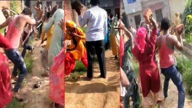 दो पक्षों में दीवार को लेकर जमकर लाठी-डंडे चले, पथराव के बाद गांव में मची भगदड़