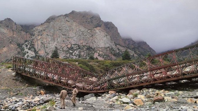 बीआरओ का 180 फीट लंबा वैली ब्रिज चीन सीमा पर धंसा