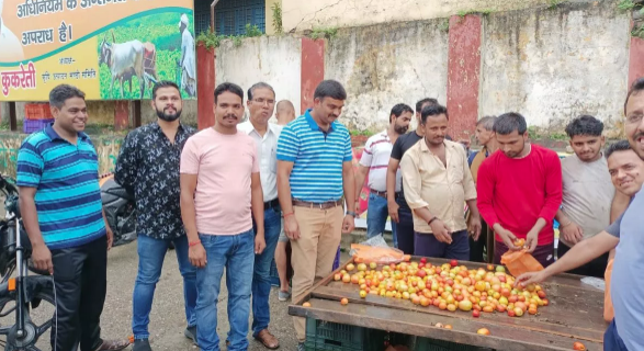 2 घंटे में छह कुंतल टमाटर की हुई खपत, 50 रुपये किलो टमाटर