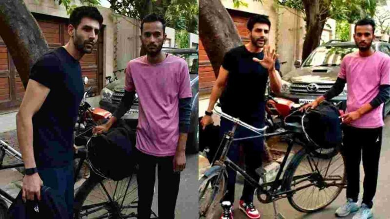 Kartik Aryan In Fans: दीवानगी हो तो ऐसा, एक्टर कार्तिक आर्यन के जबरा फैन ने 9 दिनों तक साइकिल चलाकर पहुंचा मुंबई, वीडियो वायरल…