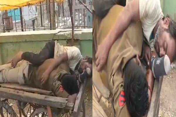 दमोह न्यूज़: Video: ठेले पर शराबी के साथ लिपटकर सोते नजर आये हेड कॉन्स्टेबल, वीडियो हुआ वायरल