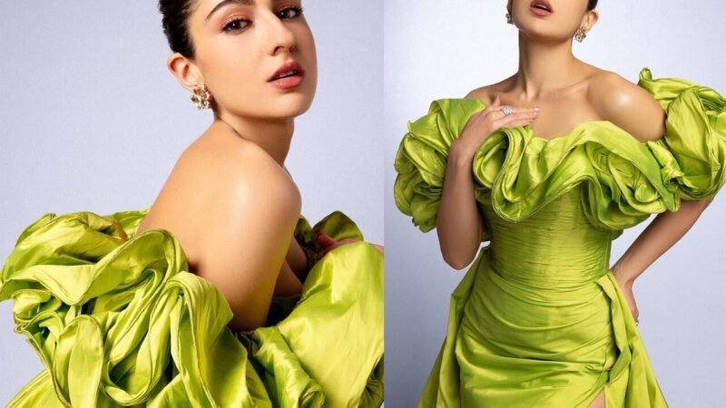 Sara Ali Khan Photos: ग्रीन रंग के गाउन में सारा अली ने लगाया ग्लैमर का तड़का, Photos देख दीवाने हुए फैंस…