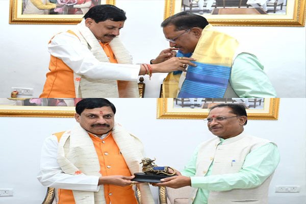 CM Vishnudeo: मुख्यमंत्री साय से मध्यप्रदेश के सीएम डॉ. यादव ने की मुलाकात…