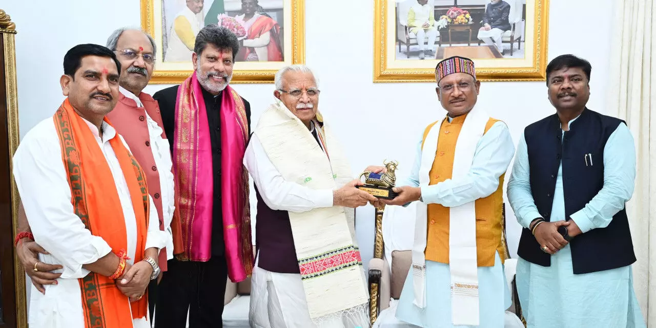Raipur News: मुख्यमंत्री विष्णु देव साय से केन्द्रीय मंत्री मनोहर लाल खट्टर ने की सौजन्य मुलाकात