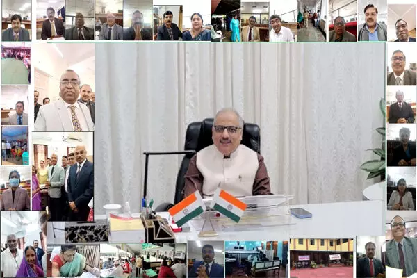 National Lok Adalat: नेशनल लोक अदालत में पक्षकारों से चीफ जस्टिस ने किया सीधा संवाद: रमेश सिन्हा ने वर्चुअल से किया किया 23 जिलों का निरीक्षण