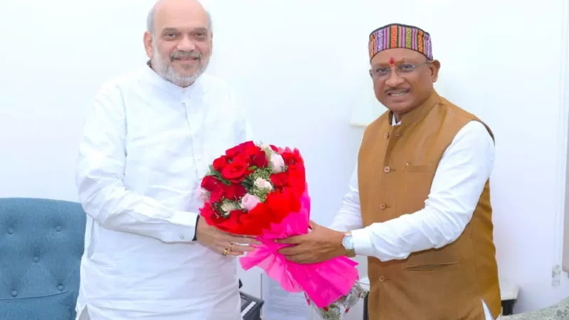 CM विष्णुदेव ने की गृहमंत्री अमित शाह से मुलाकात, विकास और सुरक्षा के मुद्दे पर हुई चर्चा…