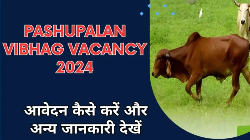 Pashupalan Vibhag Bharti 2024: पशुपालन विभाग भर्ती 2024,  सरकारी नौकरी की तलाश कर रहे युवाओं के लिए सुनहरा अवसर