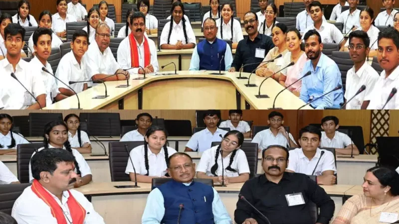 CG: स्कूली बच्चों ने CM विष्णुदेव से पूछे प्रश्न, मुख्यमंत्री बोले-मैंने सोचा नहीं था मैं मुख्यमंत्री बन पाउंगा, मेरी इच्छा…