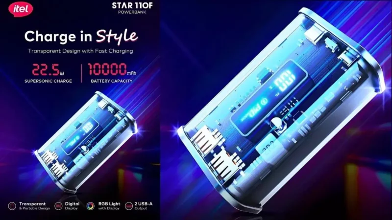 itel STAR 110F: itel ने लॉन्च किया नया पावर बैंक STAR 110F, मिलेगी 10000mAh की बड़ी बैटरी और 22.5W की तेज चार्जिंग – जानें इसकी कीमत…