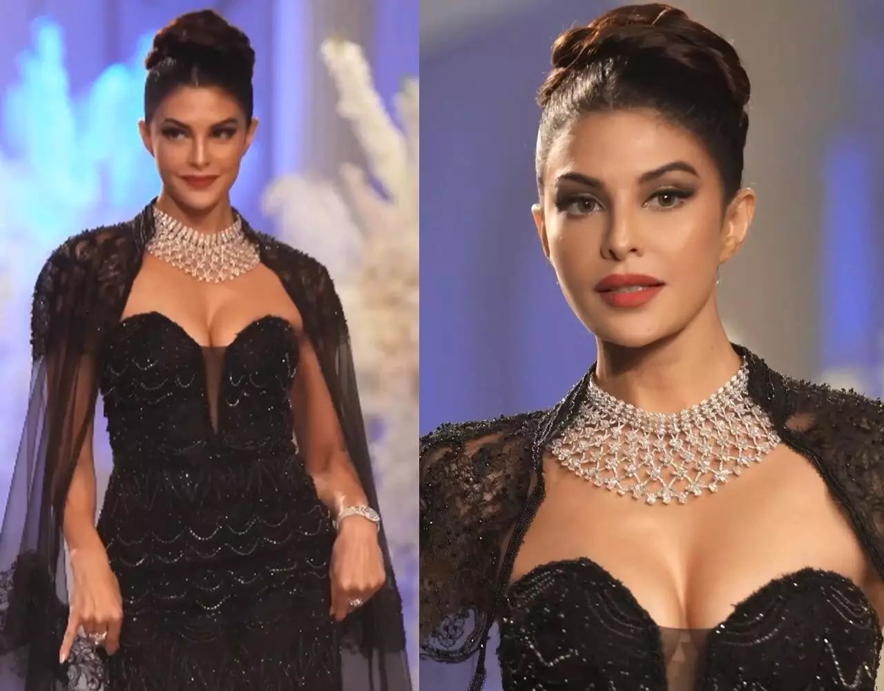 Jacqueline Fernandez Video: जैकलीन फर्नांडिस ने रैंप पर ब्लैक गाउन और ट्रांसपेरेंट श्रग में ढाया कहर, दिखाई किलर लुक, देखिए…