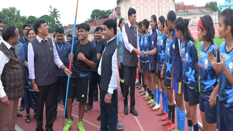 केंद्रीय खेल मंत्री पहुंचे खिलाड़ियों के बीच, जैवलिन थ्रो खिलाड़ी की तारीफ की, छत्तीसगढ़ के खेल प्रतिभाओं को सराहा