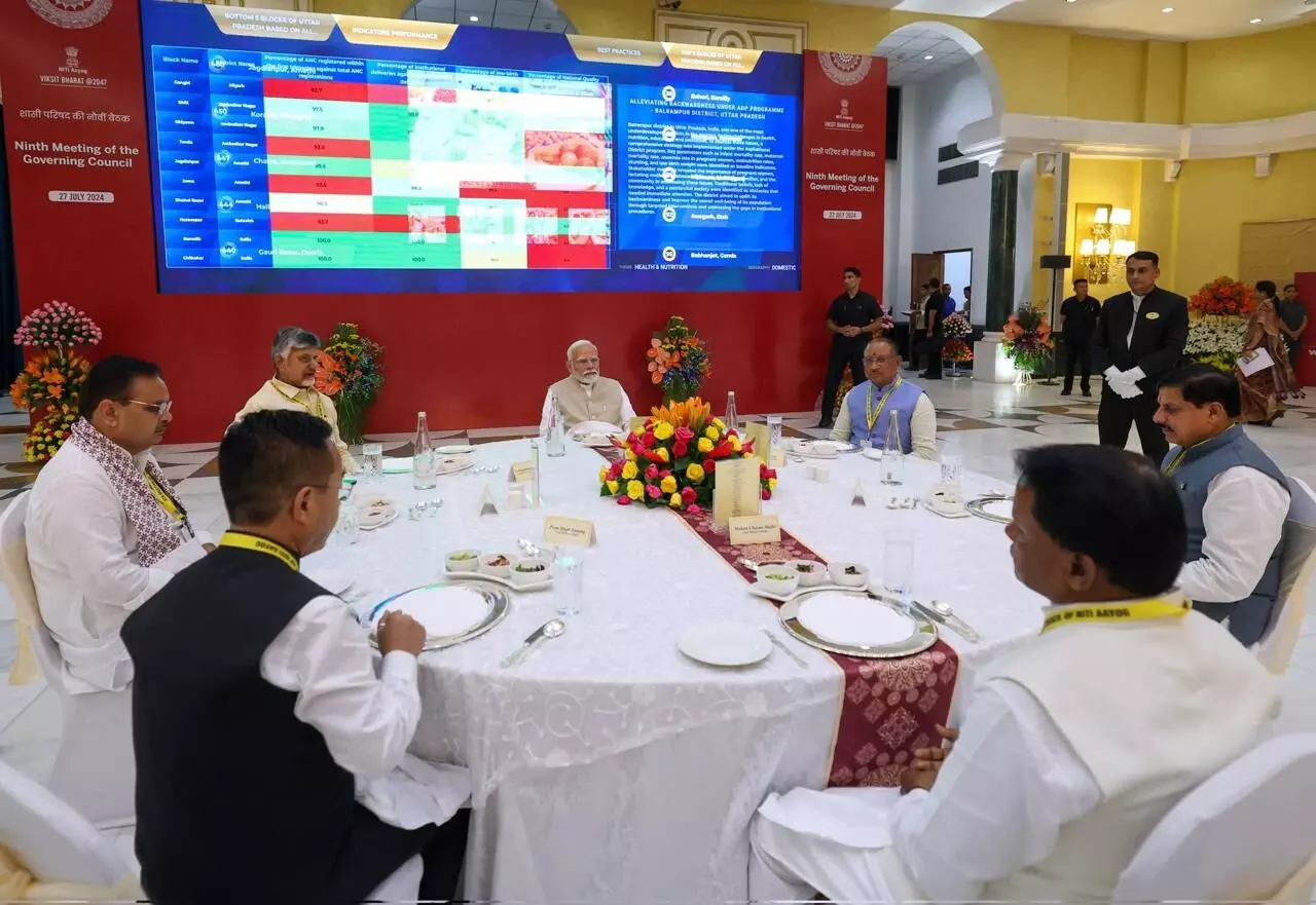 Vishnu Deo : पीएम मोदी ने लंच में छत्तीसगढ़ के CM विष्णुदेव साय को बिठाया बगल में