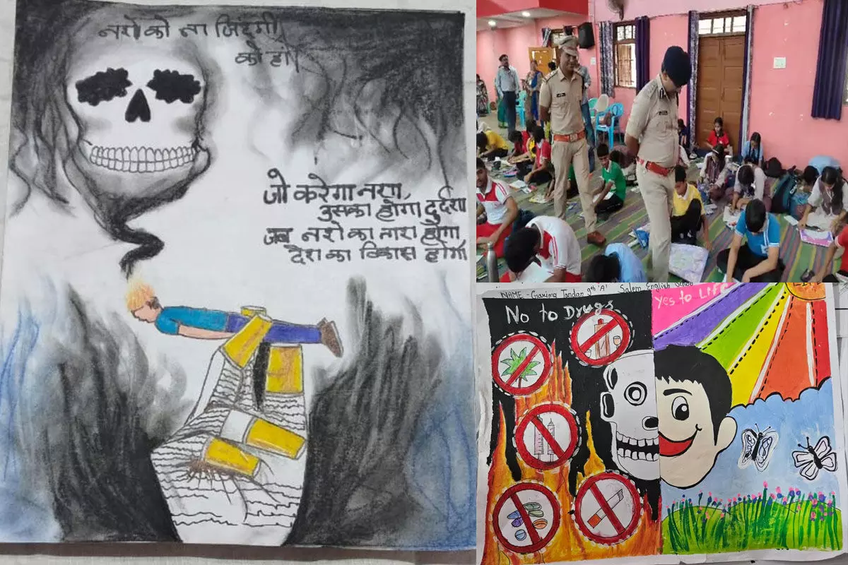 Raipur News: निजात अभियान के तहत स्कूल में किया गया ड्राइंग एवं पेंटिंग प्रतियोगिता का आयोजन, 35 स्कूलों से लगभग 310 छात्र-छात्राओं ने लिया भाग