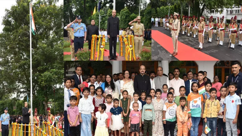 CG राज्यपाल डेका ने राजभवन में किया ध्वजारोहण,  परेड का किया निरीक्षण