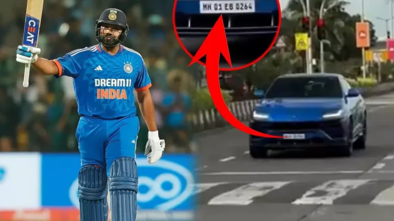 Rohit Sharma in Lamborghini: रोहित शर्मा बीच सड़कों पर लेम्बोर्गिनी दौड़ाते दिखे, नंबर प्लेट का है खास कनेक्शन, जानिए…