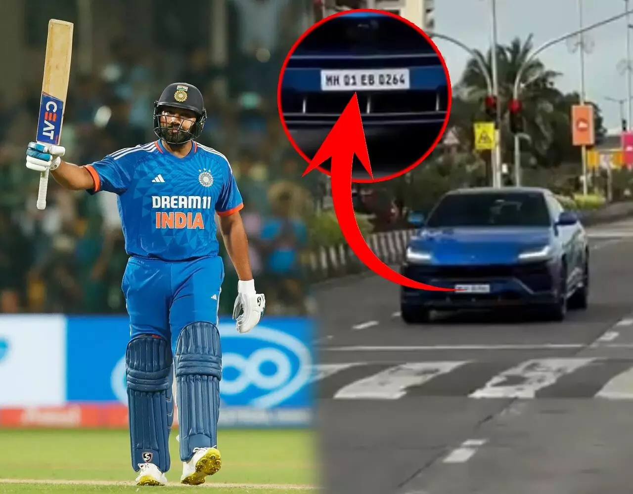 Rohit Sharma in Lamborghini: रोहित शर्मा बीच सड़कों पर लेम्बोर्गिनी दौड़ाते दिखे, नंबर प्लेट का है खास कनेक्शन, जानिए…