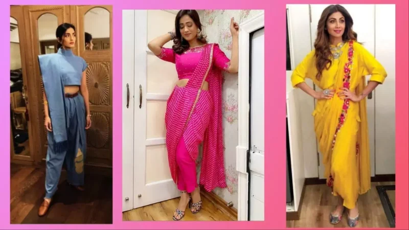 Rakshabandhan Fashion 2024 : आज खुद को दें पैंट और धोती वाली साड़ी से Stylish Look