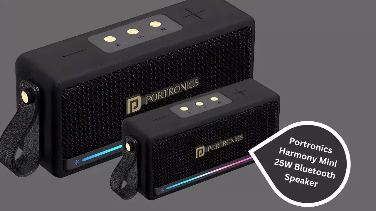 Portronics Harmony Mini 25W Bluetooth Speaker: पोर्ट्रोनिक्स ने लॉन्च किया दमदार साउंड वाला Harmony Mini 25W ब्लूटूथ स्पीकर, शुरुआती कीमत ₹2,999 शुरू…