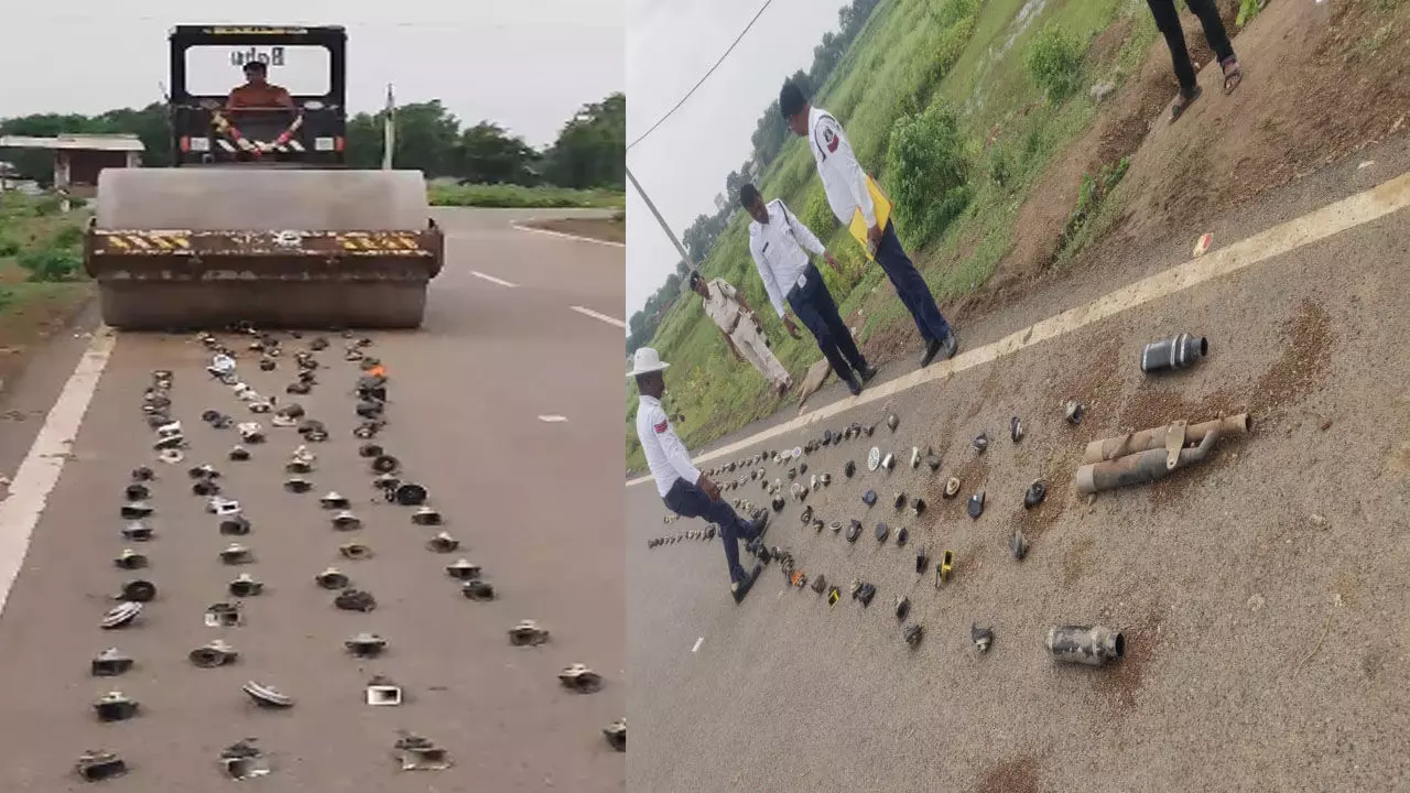 CG News:101 प्रेशर हार्न पर चला बुलडोजर, कान फोडू प्रेशर हॉर्न पर पुलिस की बड़ी कार्रवाई, …