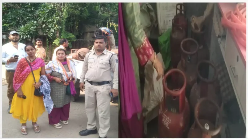 CG: बड़े सिलेंडर से छोटे सिलेंडरों में हो रही थी रिफिलिंग, खाद्य विभाग  ने मारा छापा, 98 सिलेंडर जब्त….