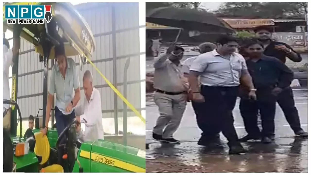 Agra DM viral video: भरे पानी में फंस गए डीएम साहब, ले जाने के लिए बुलाना पड़ा ट्रैक्टर…वीडियो हो रही वायरल