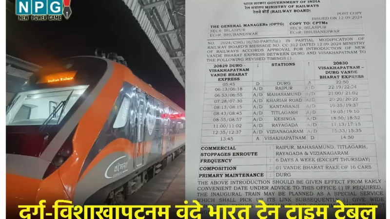 Vande Bharat Train: जानिये.. दुर्ग-विशाखापट्टनम वंदे भारत चेयर कार है या स्लीपर?