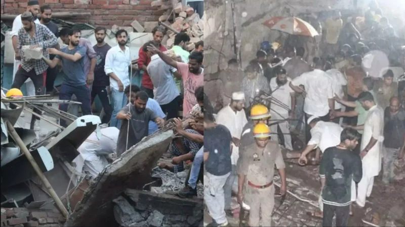 Meerut Building Collapse: 3 मंजिला इमारत गिरने से अब तक 10 लोगों की मौत, राहत-बचाव कार्य जारी