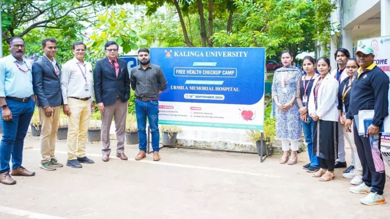 Kalinga University: कलिंगा विश्वविद्यालय ने उर्मिला मेमोरियल अस्पताल के सहयोग से निःशुल्क स्वास्थ्य जांच शिविर का आयोजन किया…
