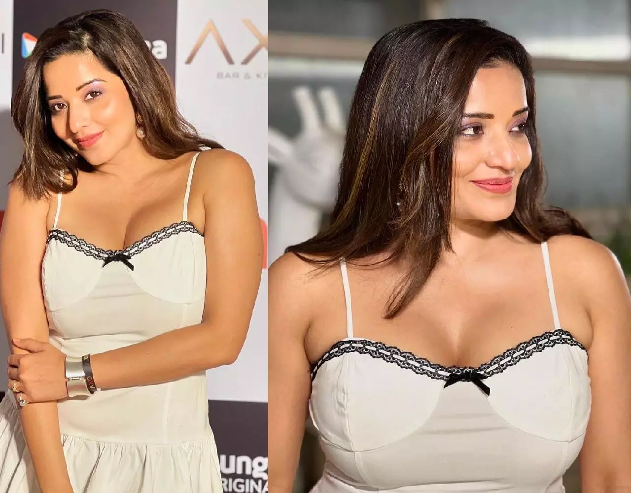 Monalisa Bold Photo: छोटी सी ड्रेस पहनकर पार्टी में पहुंची मोनालिसा, गिराई हुस्न की ऐसी बिजली, देख घायल हो गए फैंस…