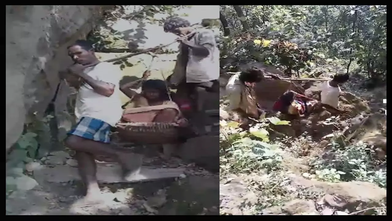 Chhattisgarh: गर्भवती को प्रसव के लिए कांवड़ के जरिये तय किया 6 किलोमीटर का सफर…