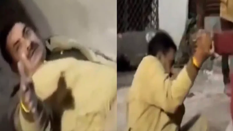 Moradabad Police Viral Video: फिर खाकी हुआ शर्मसार… शराब के नशे में झूमते पुलिसकर्मी का वीडियो वायरल, सड़क पर चला हाई वोल्टेज ड्रामा