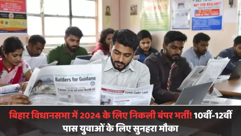 बिहार विधानसभा में 2024 के लिए निकली बंपर भर्ती! 10वीं-12वीं पास युवाओं के लिए सुनहरा मौका