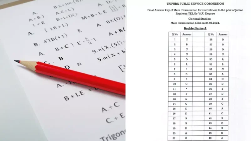 TPSC JE Mains Final Answer Key 2024 की हुई जारी, यहां से करें डायरेक्ट Final Answer Key PDF डाउनलोड