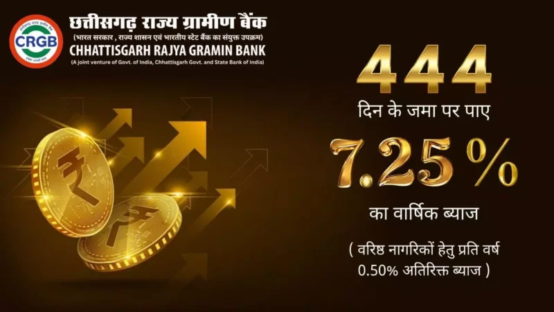 CRGB Fixed Deposit Scheme: 444 दिनों में 7.25% ब्याज से पाएं आकर्षक रिटर्न, ऐसे करें निवेश…
