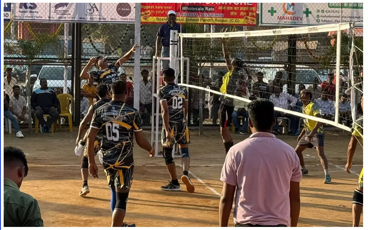 अखिल भारतीय वॉलीबॉल खेल का उद्घाटन, विधायक राजेश मूणत बोले-खेलेंगे तभी स्वस्थ रहेंगे