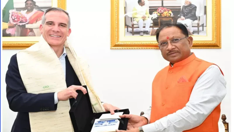 CM विष्णुदेव साय से मिले अमेरिकी राजदूत एरिक गार्सेटी…रक्षा, लॉजिस्टिक्स, आईटी और सेमीकंडक्टर जैसे क्षेत्रों में निवेश को लेकर हुई अहम चर्चा