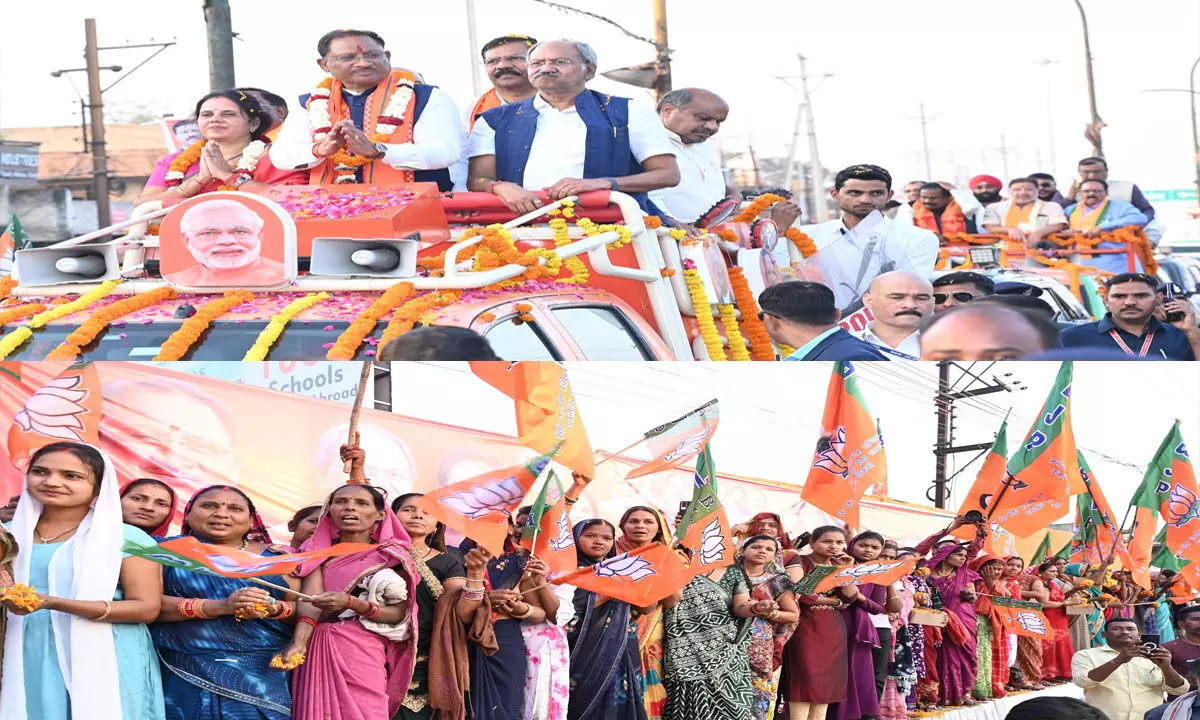 CM Vishnudeo Sai: रायपुर में CM विष्णुदेव साय का विशाल रोड शो, बोले-रायपुर शहर के विकास की जिम्मेदारी हमारे कंधों पर छोड़िए