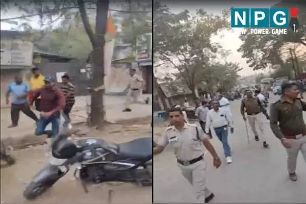 Bilaspur news: नगरीय निकाय चुनाव की वोटिंग के दौरान विवाद: बिलासपुर  में पुलिस ने भांजी लाठियां