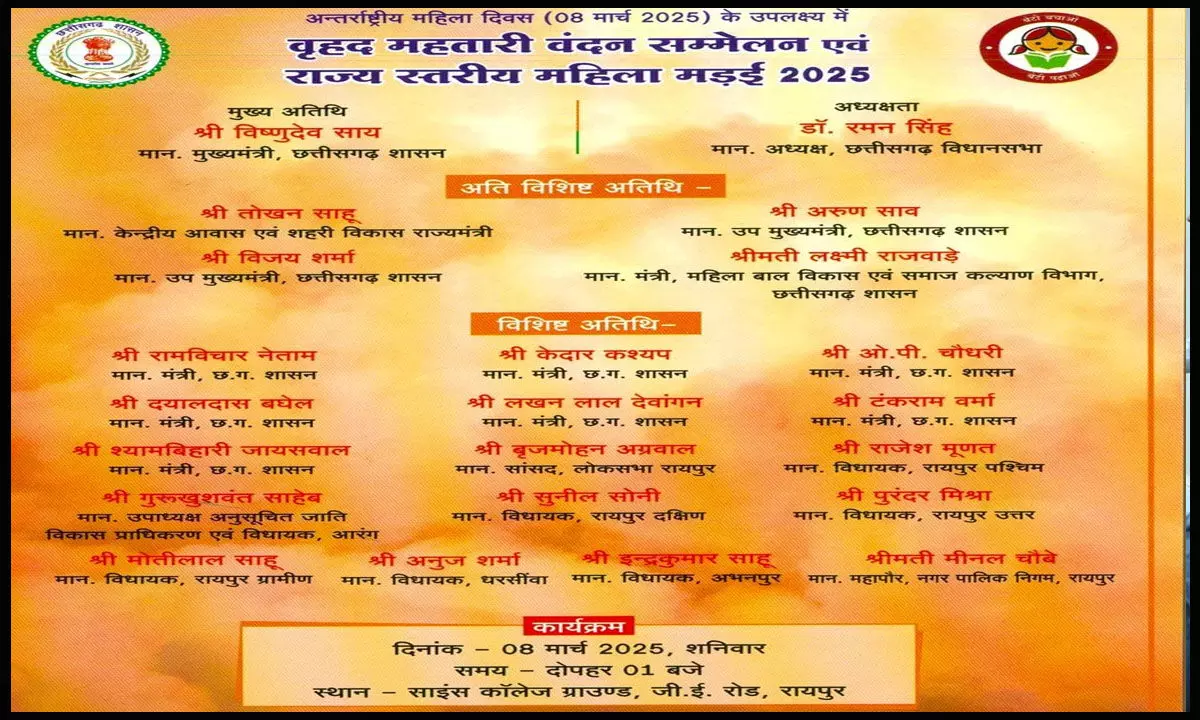महिला दिवस पर नारी शक्ति का वंदन: वृहद महतारी वंदन सम्मेलन में जुटेगी विराट नारी शक्ति