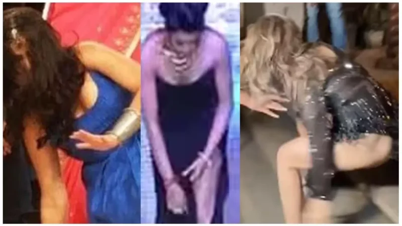 Entertainment Viral Videos: कैमरे के सामने लड़खड़ाई इन हसीनाओं के कदम, फिर जो हुआ उसे देख आपके भी उड़ जाएंगे होश…