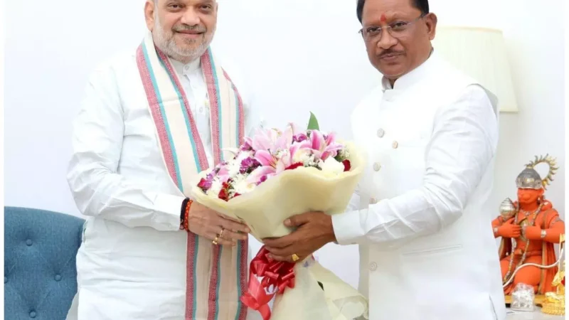 CM Vishnudeo: CM विष्णुदेव की केंद्रीय गृह मंत्री से हुई मुलाक़ात, कल सुबह होगी PM मोदी से मिलेंगे…