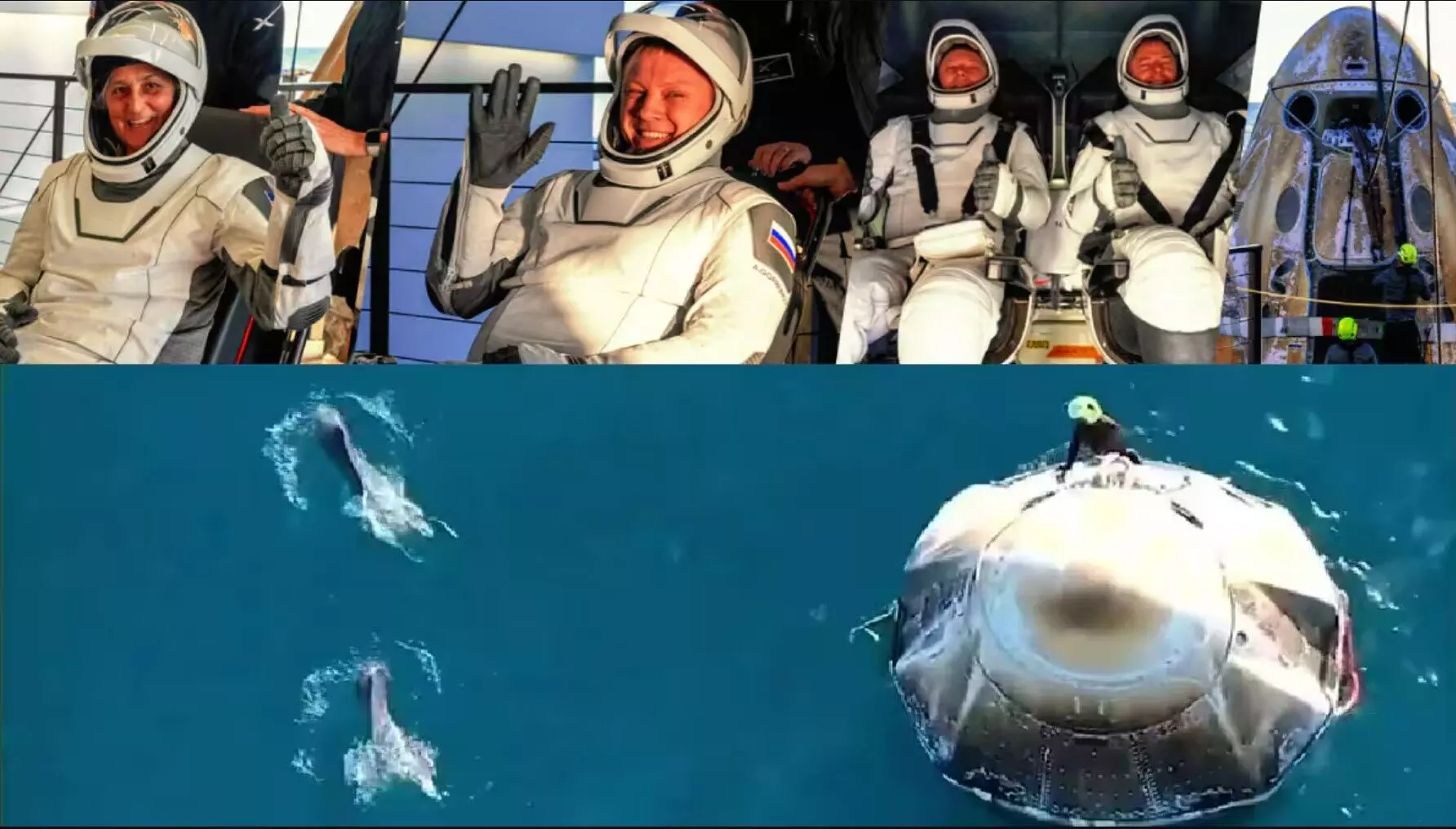 Sunita Williams Return Video: सुनीता विलियम्स की धरती पर हो गई वापसी! 9 महीने बाद ड्रैगन स्पेसक्राफ्ट से लैंडिंग, डॉल्फिन ने किया स्वागत