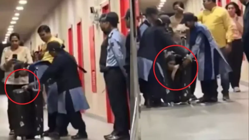 Suitcase Girl Viral Video: OMG! बॉयफ्रेंड ने गर्लफ्रेंड को सूटकेस में बंद कर बॉयज हॉस्टल में घुसाया, चीख से हुआ भांडाफोड़- देखिए वायरल वीडियो!
