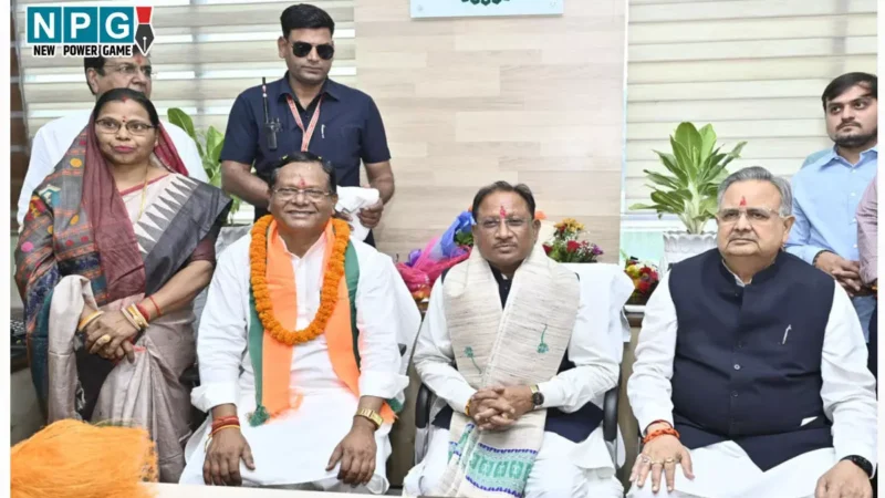 मुख्यमंत्री विष्णु देव साय छत्तीसगढ़ राज्य वन विकास निगम के अध्यक्ष रामसेवक पैकरा के पदभार ग्रहण समारोह में हुए शामिल…